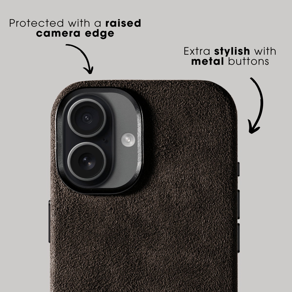 iPhone 17 - Alcantara Case - Chocolate Brown