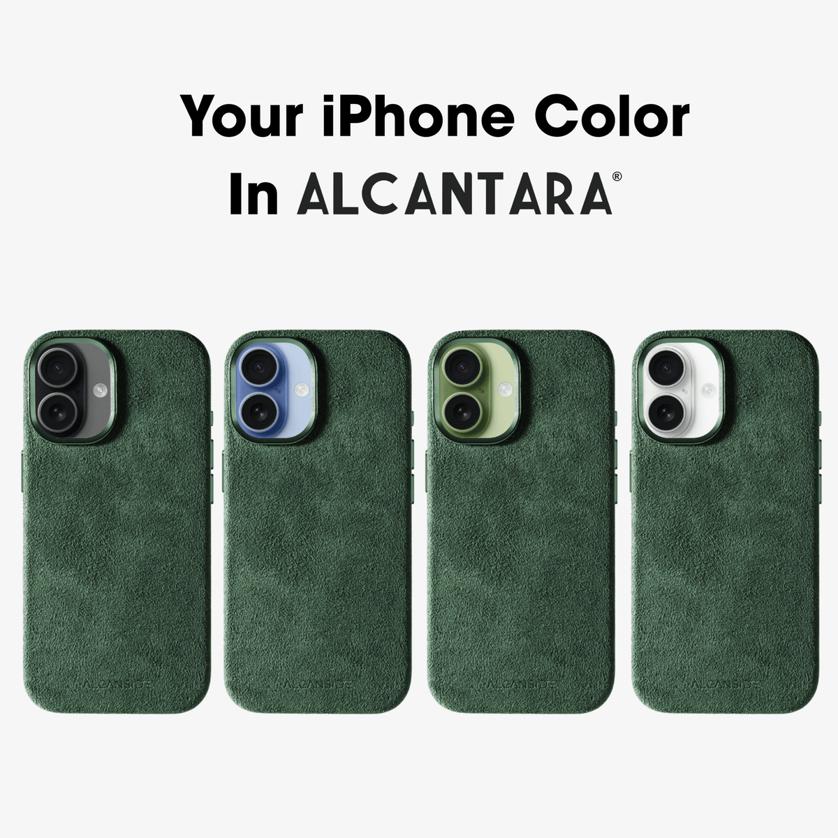 iPhone Alcantara Case - Midnight Green
