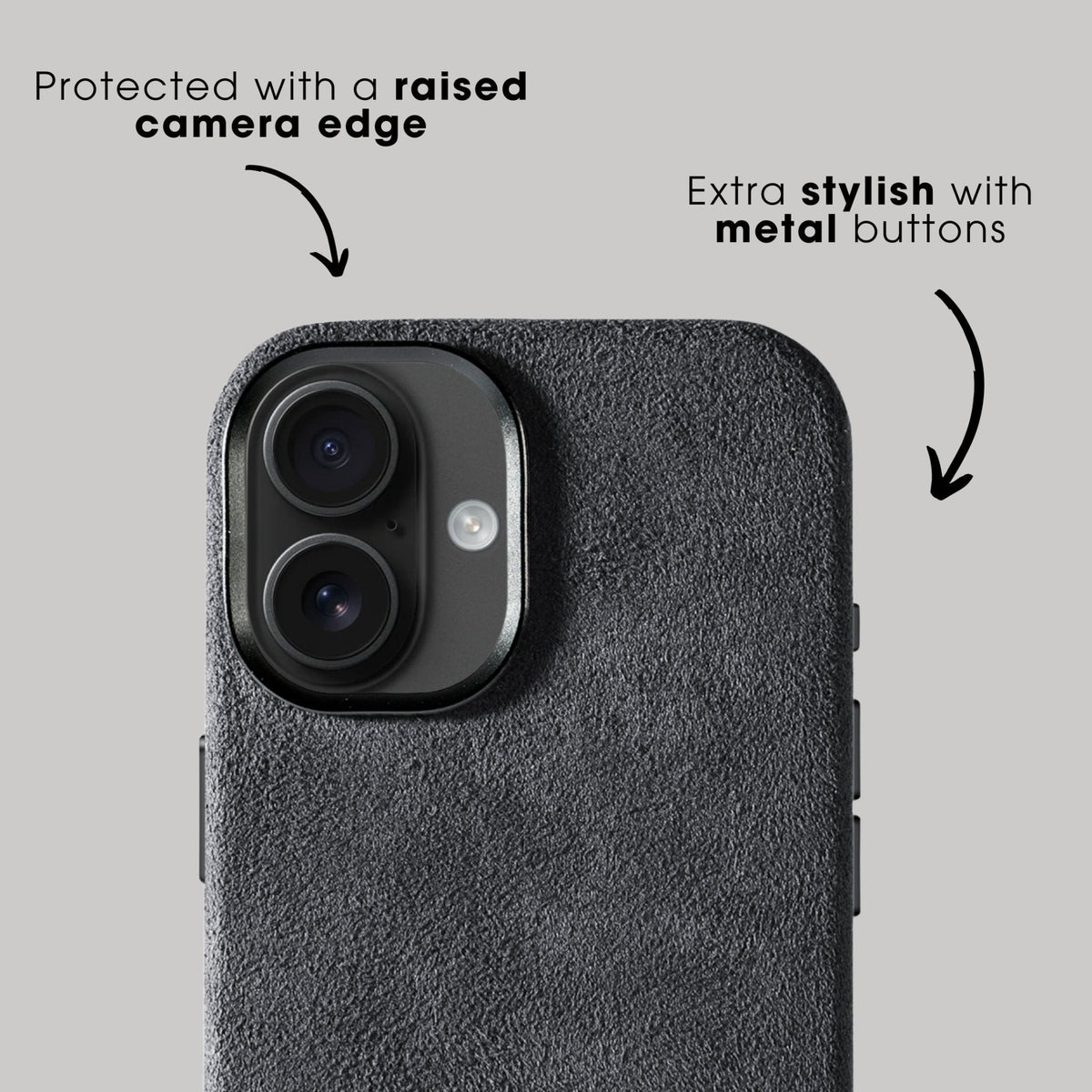 iPhone Alcantara Case - Space Grey