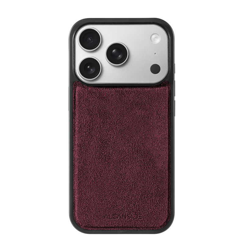 iPhone 17 Pro Max - Alcantara Back Cover - Wine Red