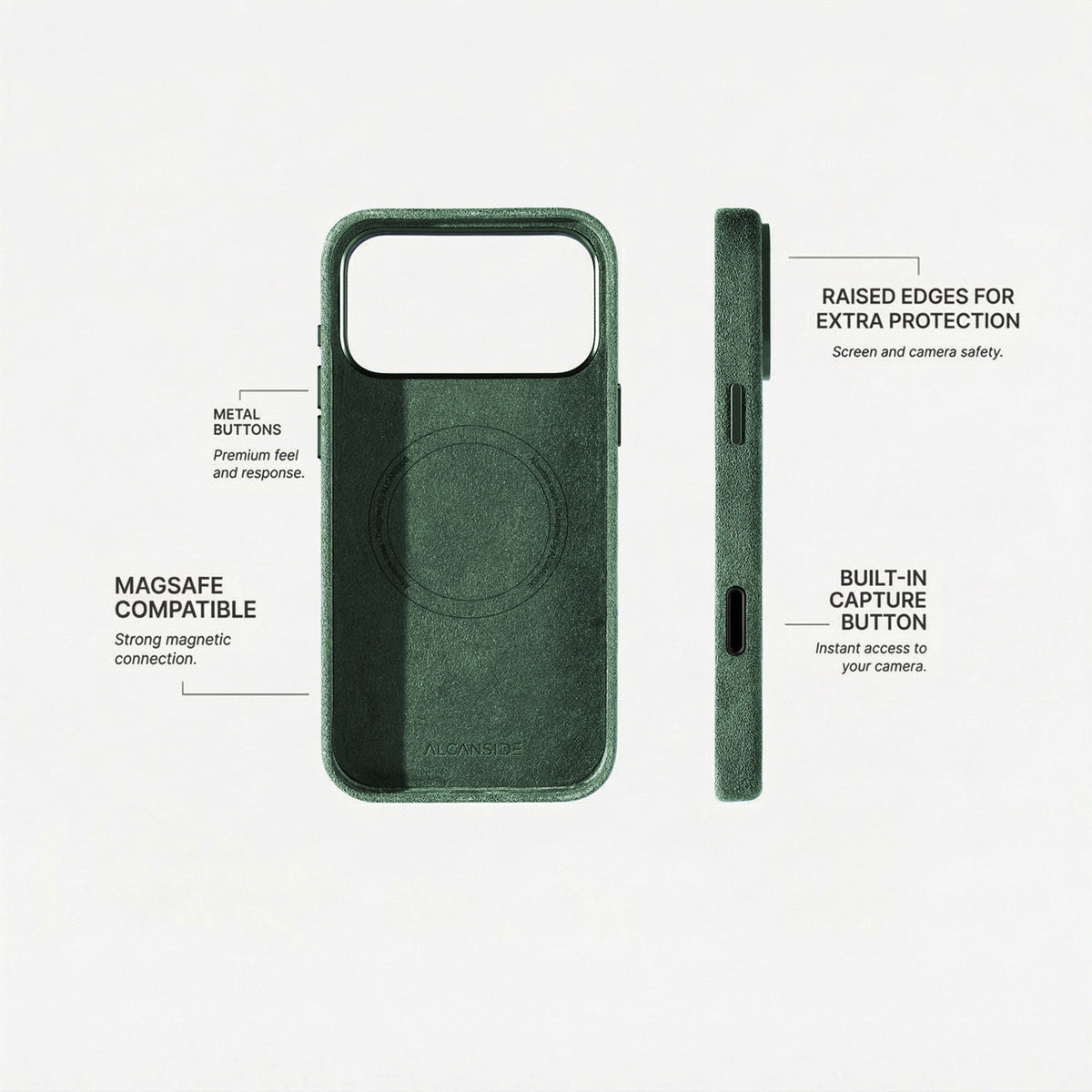 iPhone 18 Pro - Alcantara Case - Midnight Green