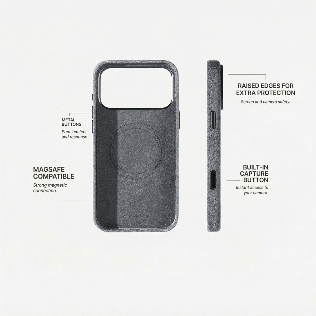 iPhone 17 Pro Max - Alcantara Case - Nardo Gray