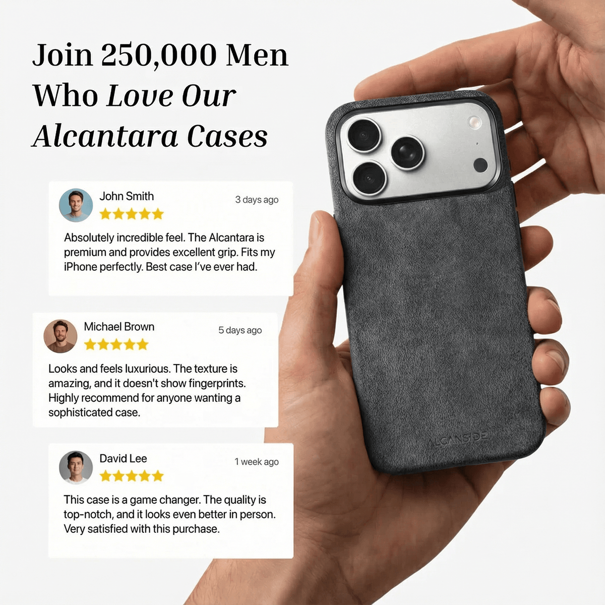 iPhone Alcantara Case - Space Grey