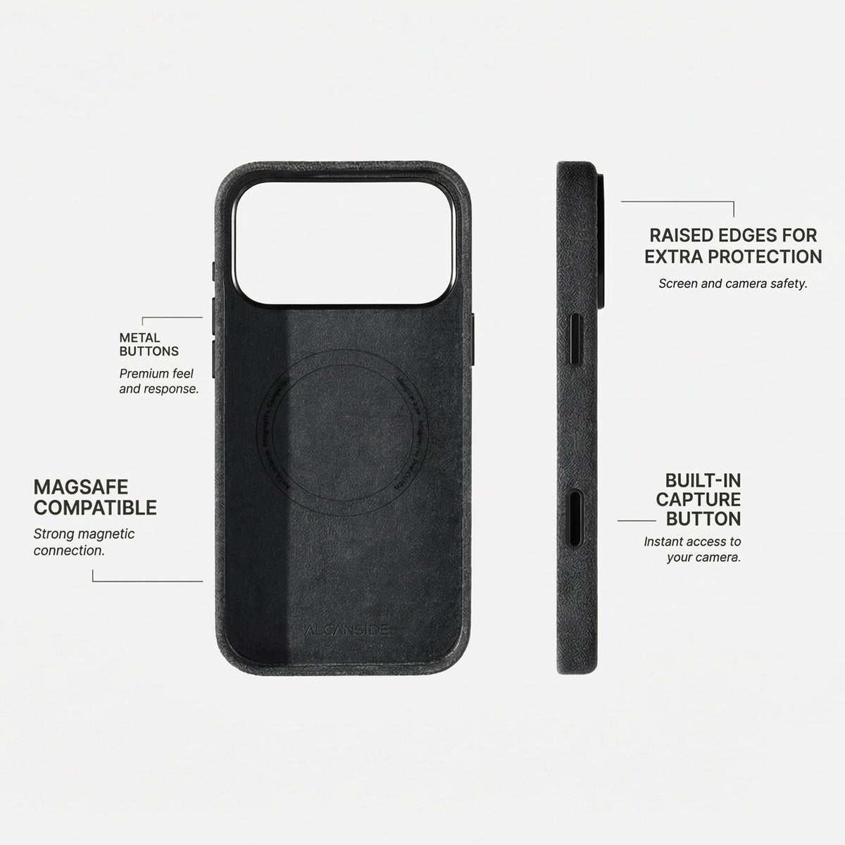 iPhone 18 Pro Max - Alcantara Case - Space Grey