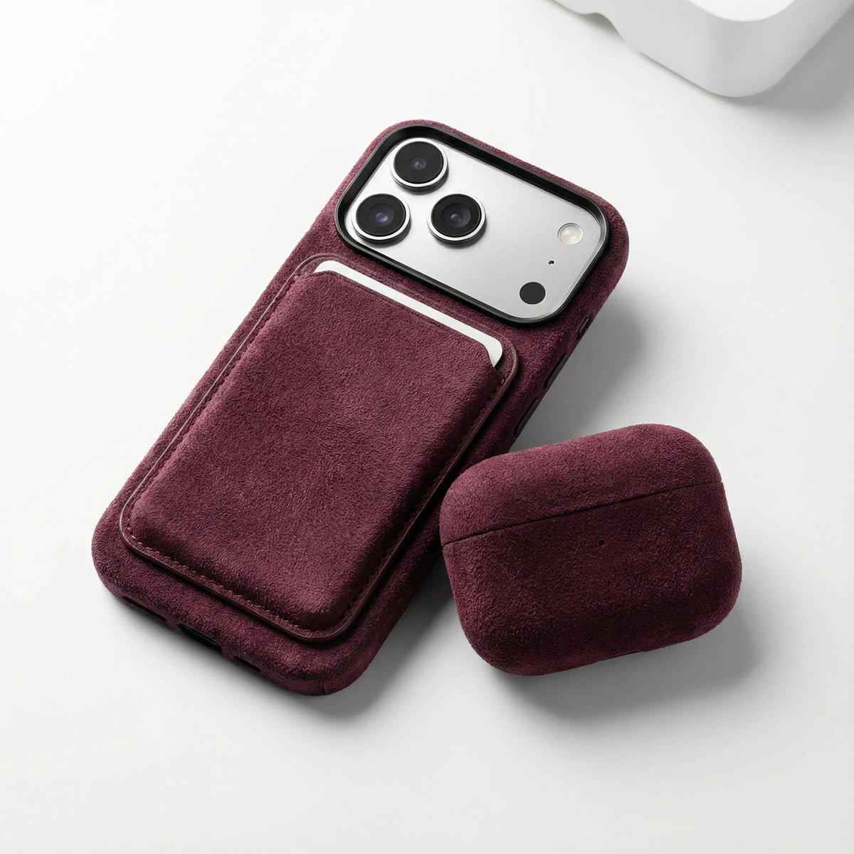 iPhone Alcantara Case - Wine Red