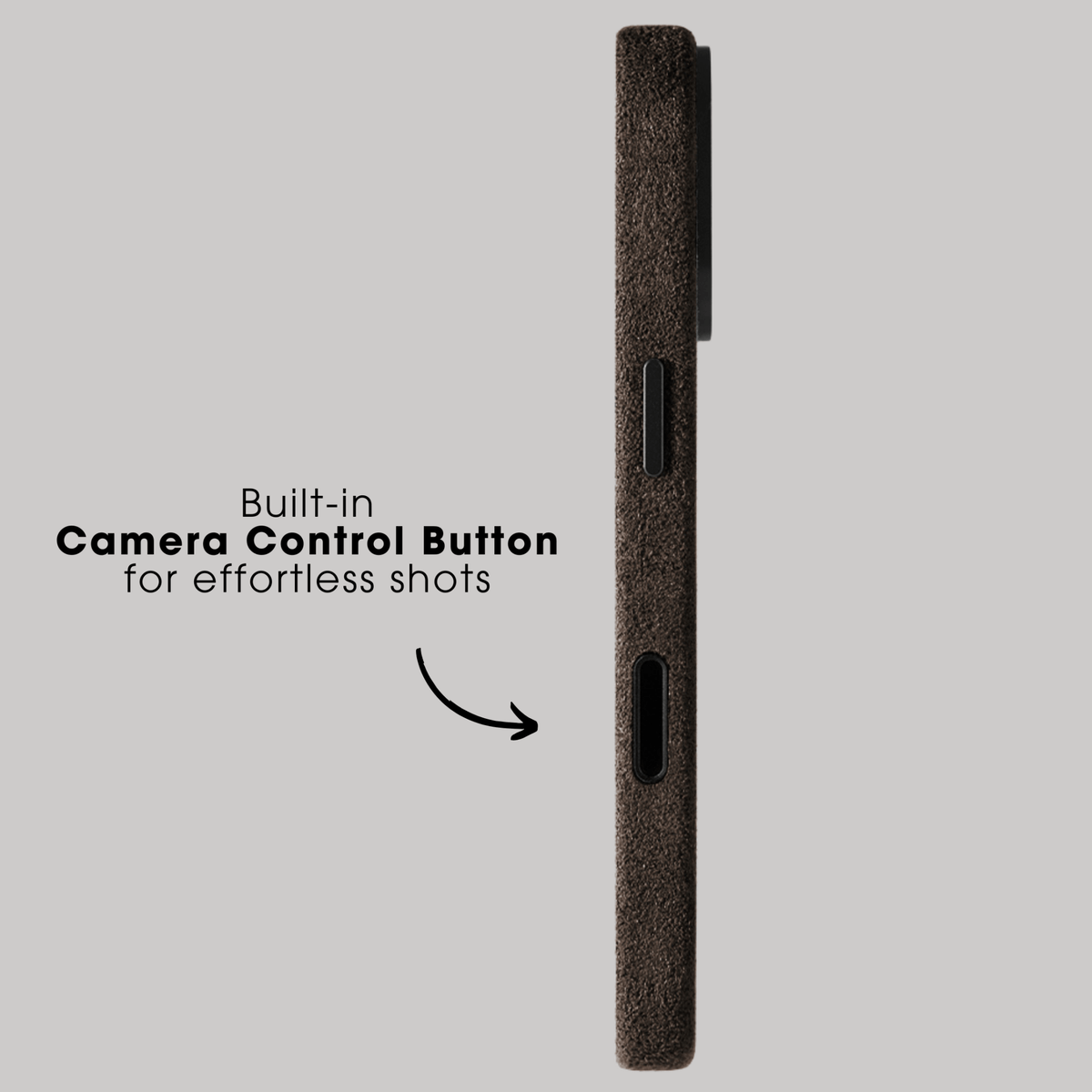 iPhone 17 - Alcantara Case - Chocolate Brown