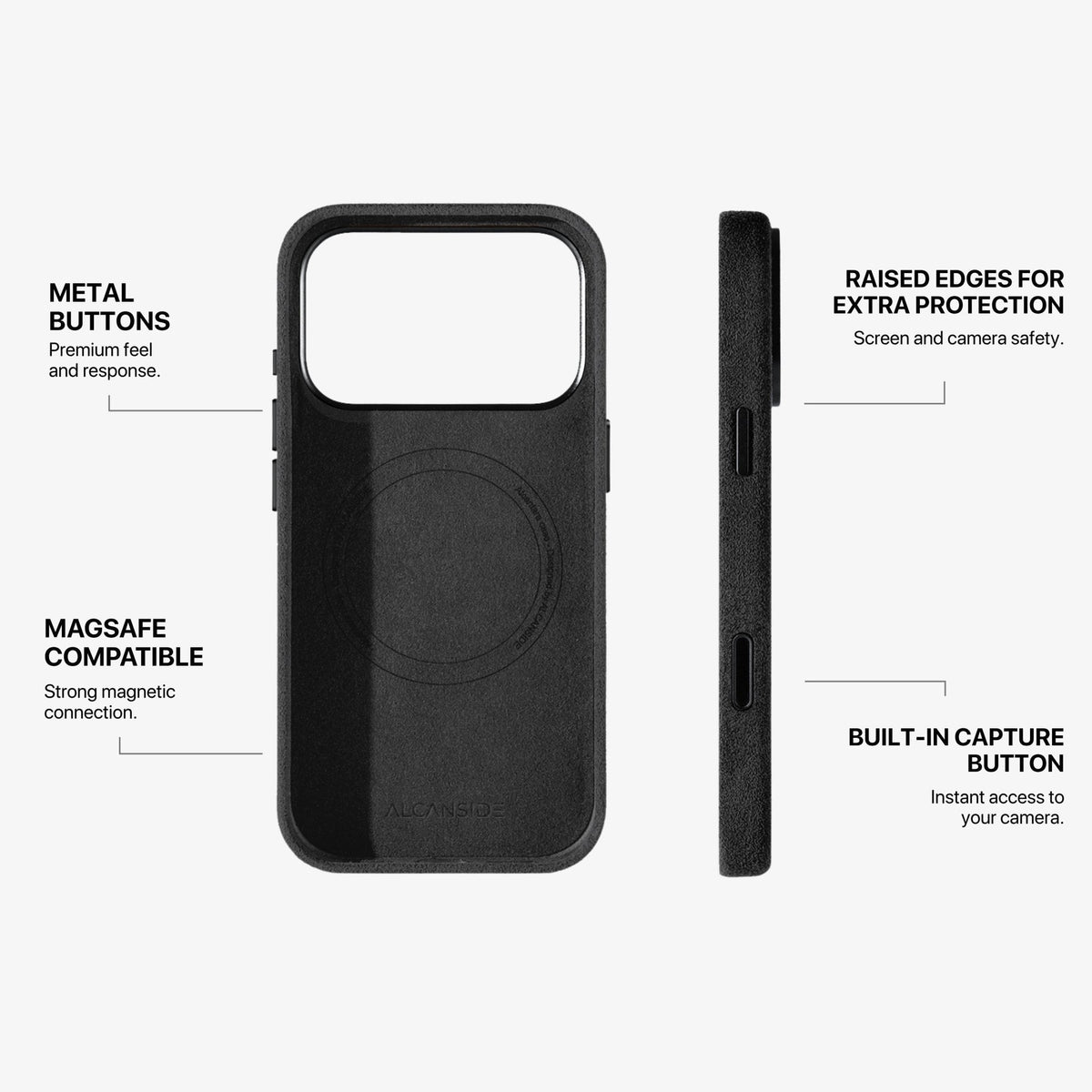 iPhone 18 Pro Max - Alcantara Case - Deep Black