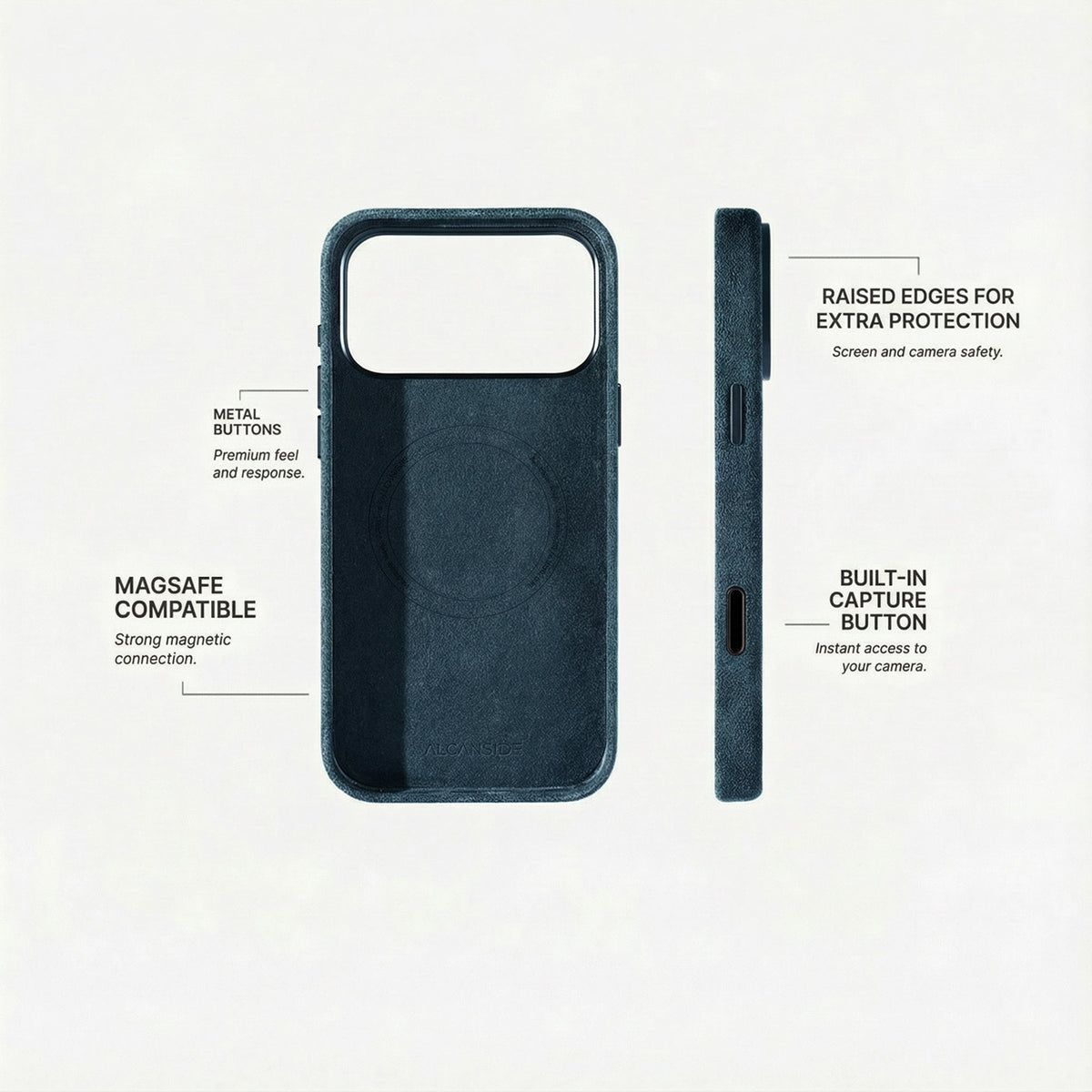 iPhone 18 Pro Max - Alcantara Case - Navy Blue