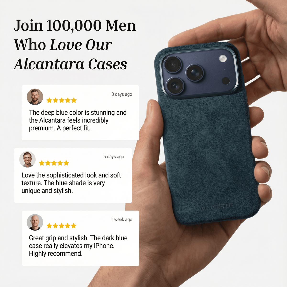 iPhone 17 Pro - Alcantara Case - Navy Blue