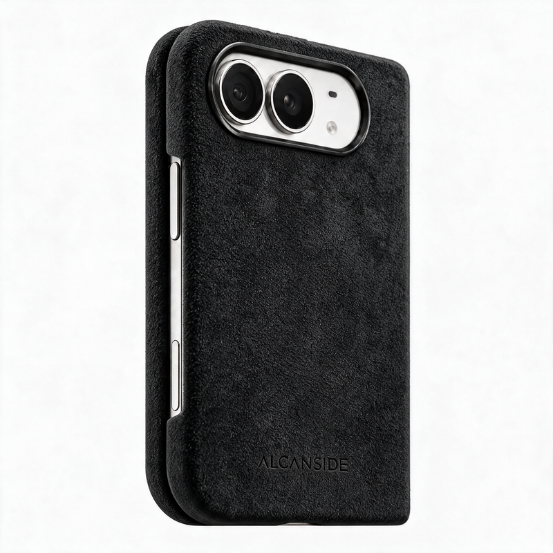 iPhone Duo - Alcantara Case - Deep Black
