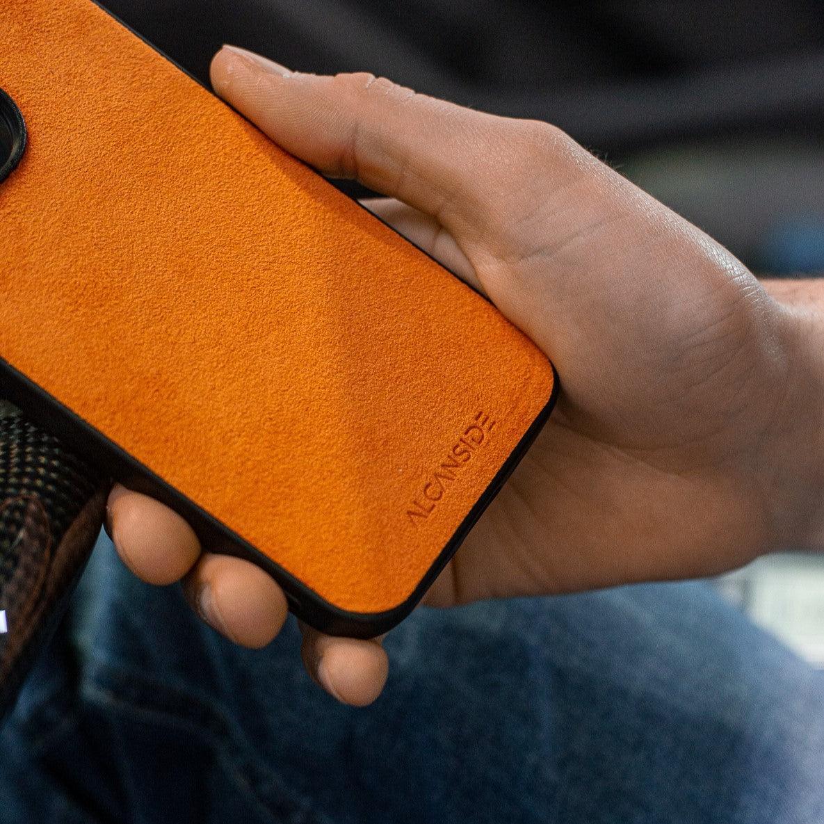 iPhone X & XS - Alcantara Back Cover - Orange