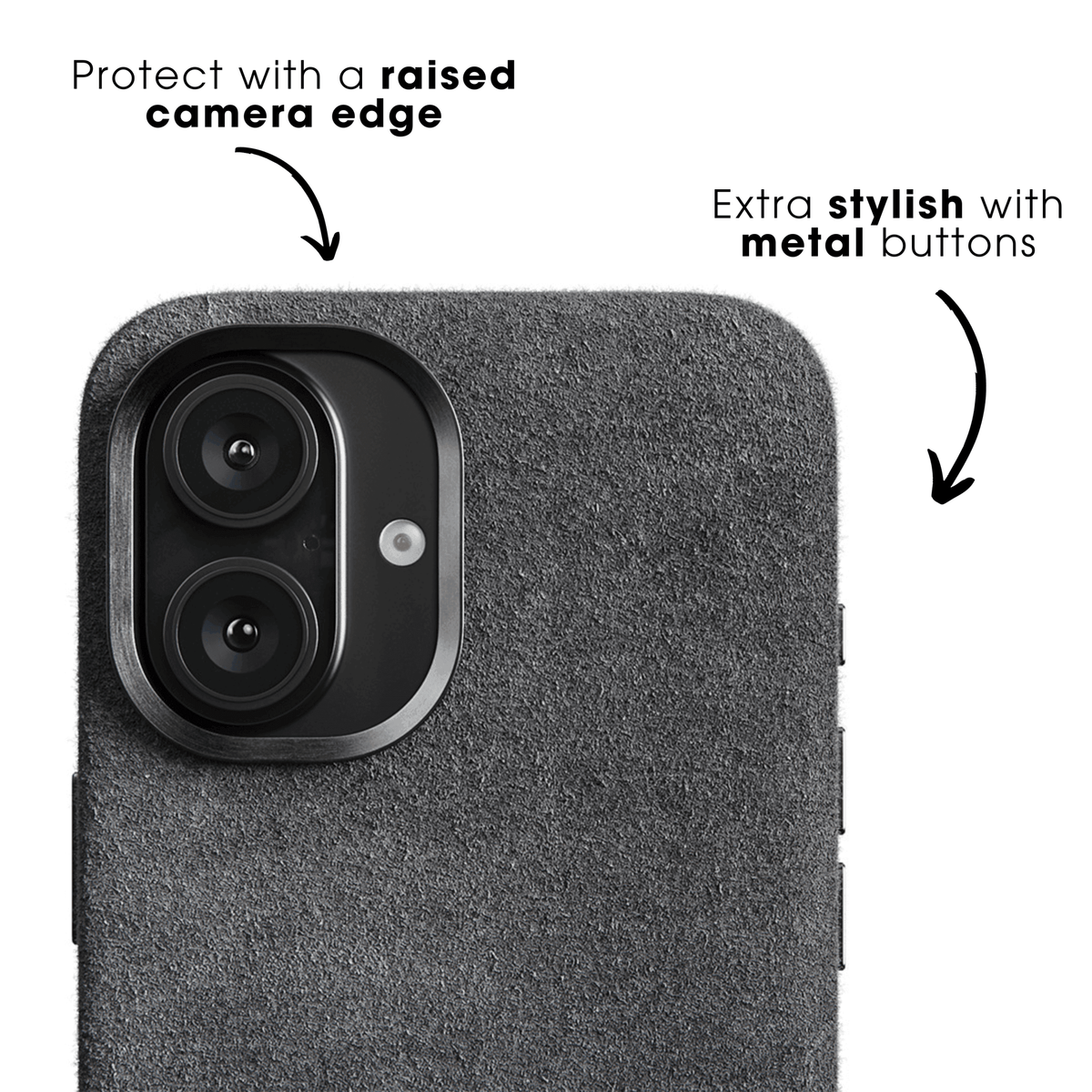 iPhone Alcantara Case - Nardo Gray