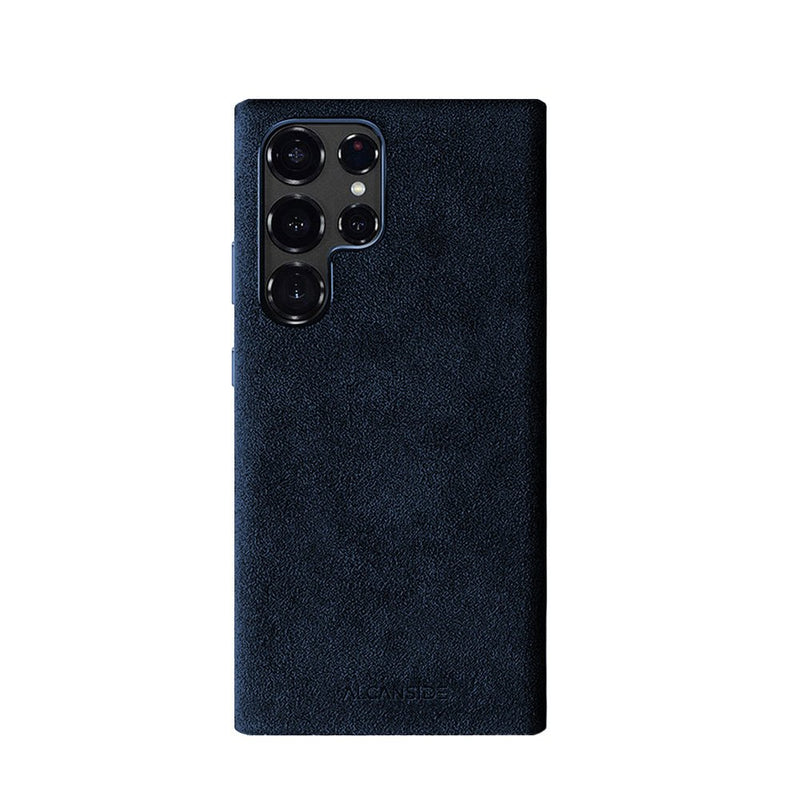 Samsung Galaxy S24 Ultra - Kerangka Alcantara - Biru Tentera