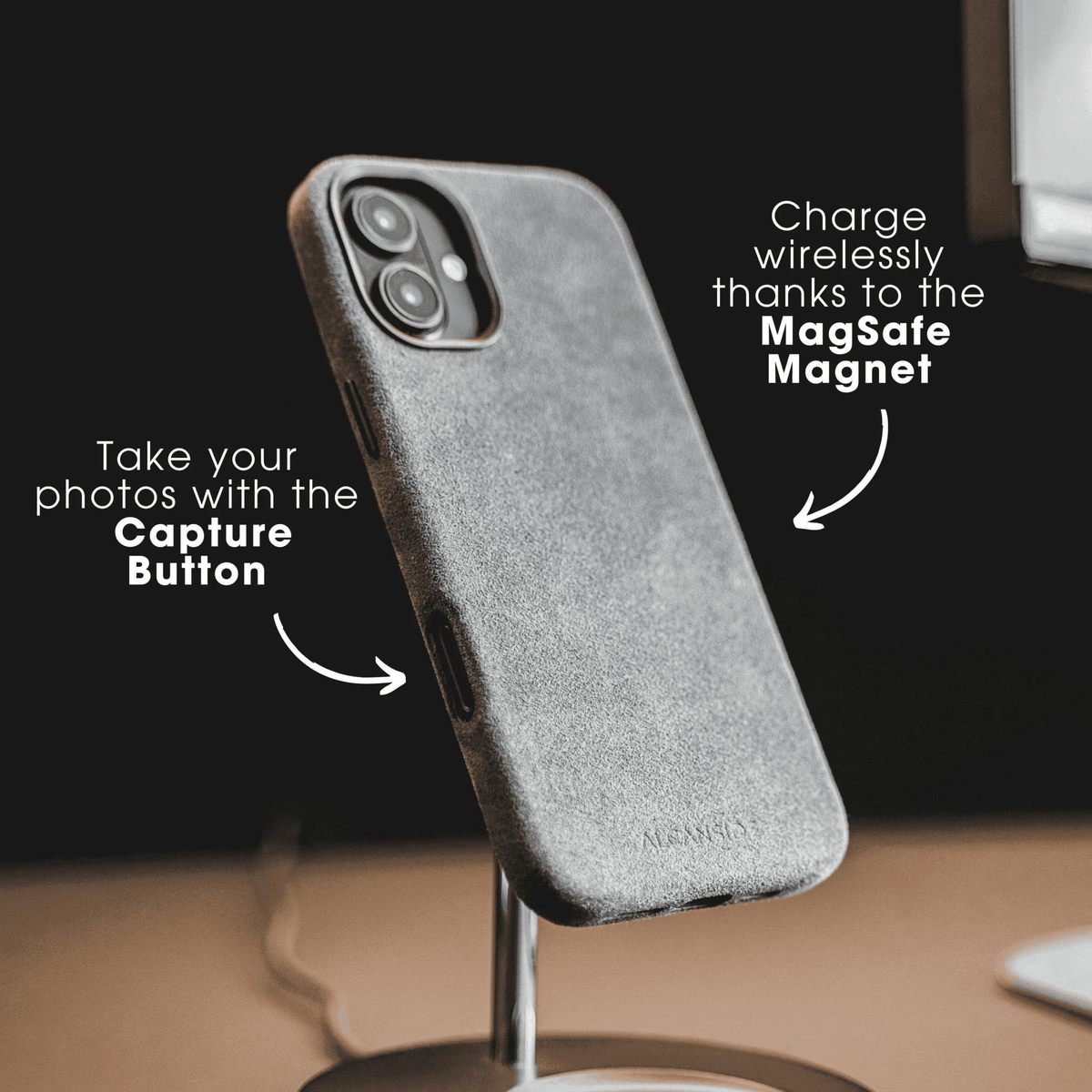 iPhone Alcantara Case - Space Grey
