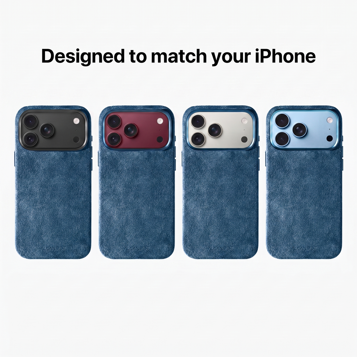 iPhone Alcantara Case - Ocean Blue